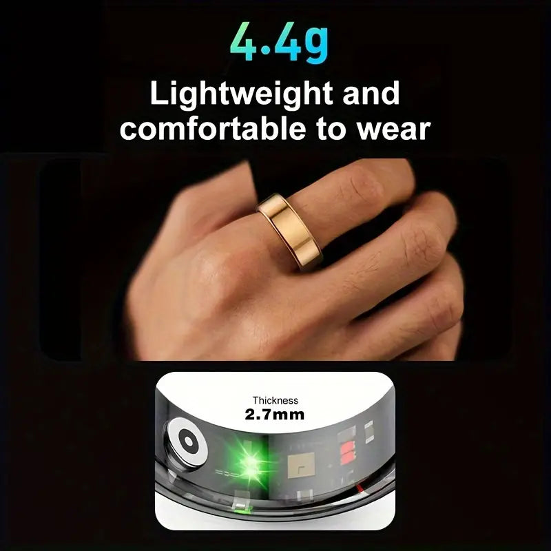 Stainless steel smart fitness ring