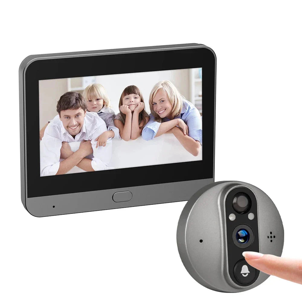 Intelligenter digitaler WLAN-Türspion mit Kamera und Klingel