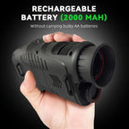 Infrared monocular with 10× digital zoom and LED light