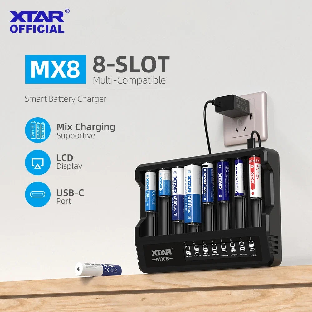 XTAR MX8 Smart Battery Charger-1