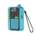 Mini-radio FM portable rechargeable, bleue