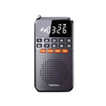 Mini-radio FM à double antenne, noire