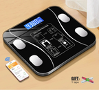 Smarte Bluetooth-Waage zur Messung des Körperfettanteils, schwarz