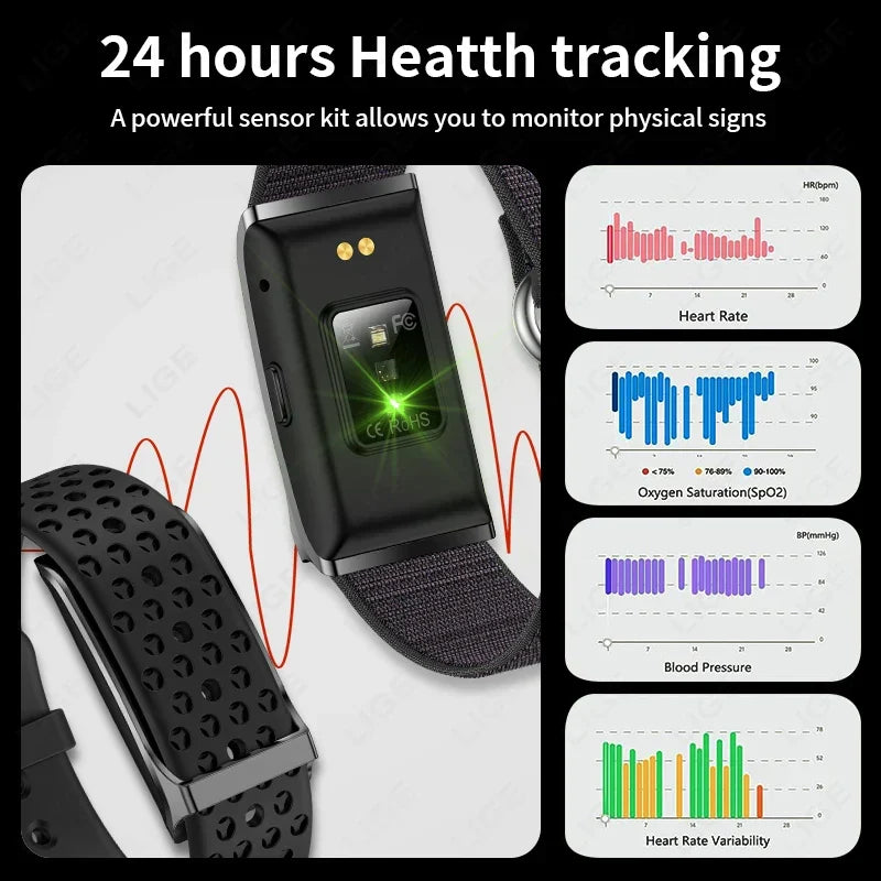 Smartband ohne Display für körperliche Aktivitäten, schwarz