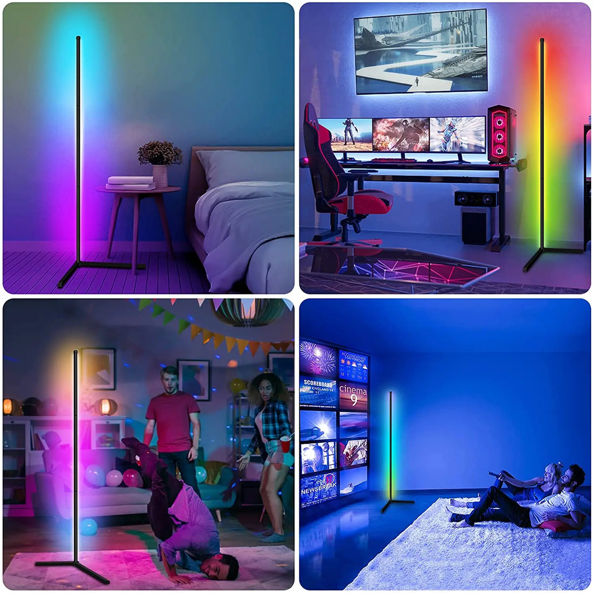 Smarte RGB-Stehlampe für Ecken