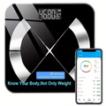 Smarte Bluetooth-Waage zur Messung des Körperfettanteils, schwarz