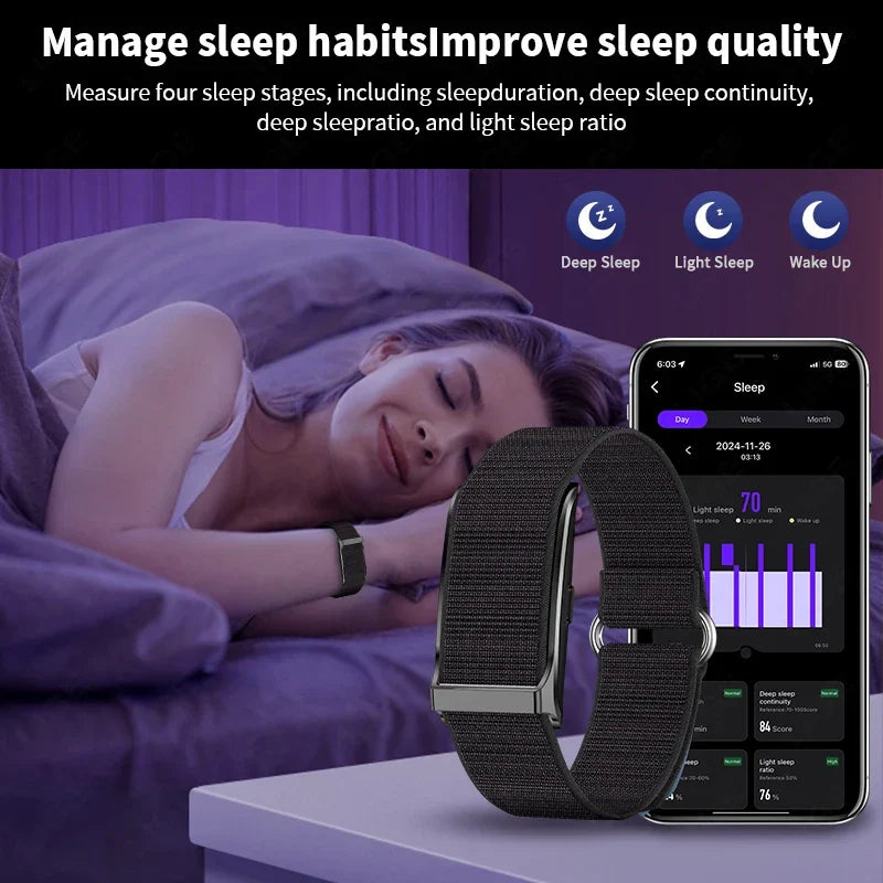 Smartband ohne Display für körperliche Aktivitäten, schwarz