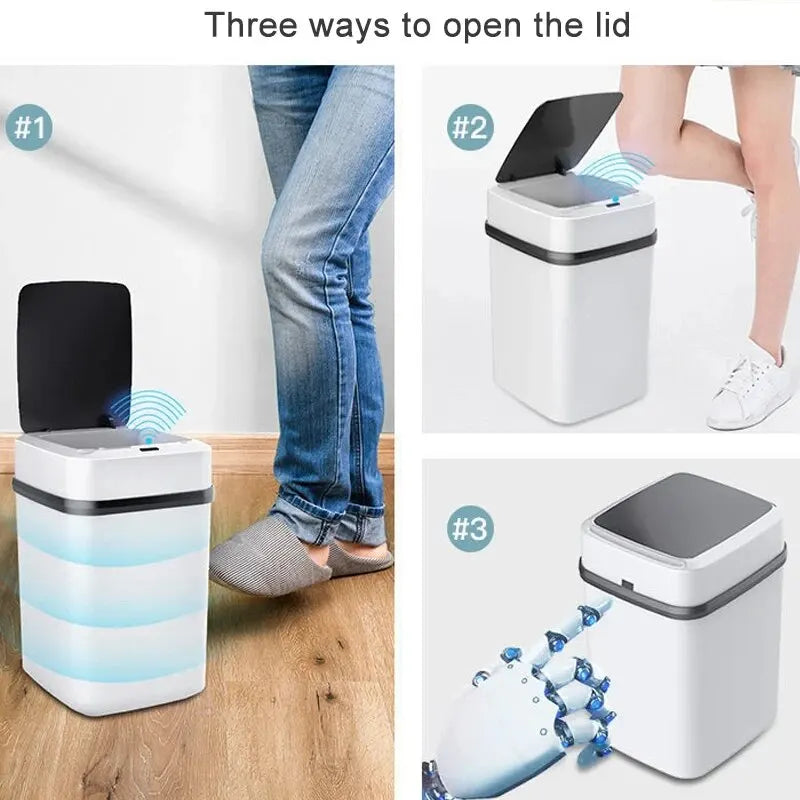 13-litre smart touch-opening kitchen rubbish bin