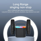 Tragbares Bluetooth-Karaoke-System mit Mikrofonen
