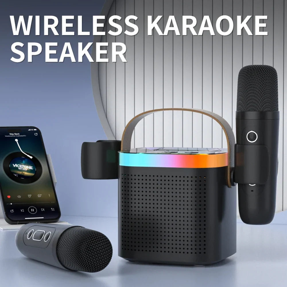 Tragbares Bluetooth-Karaoke-System mit Mikrofonen