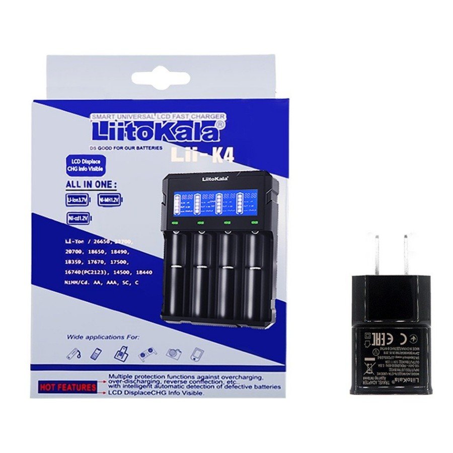 Chargeur intelligent de piles LiitoKala Lii-K4