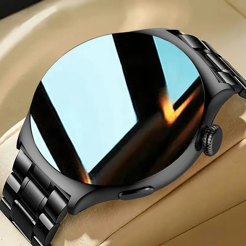 Montre connectée de sport à grand écran pour homme, noire