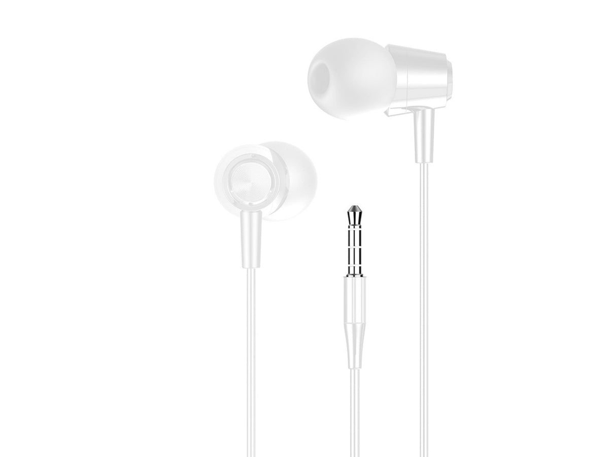 Techancy Auricular In Ear com Fio 3.5mm TD8025 Estereo Confortavel Som Claro com Controlo em Linha para Telemovel e Tablet-0