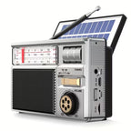 Radio portable multifonction FM/AM/Bluetooth/solaire